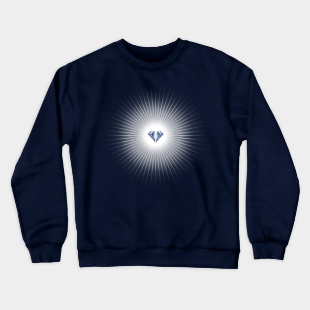 Diamond Light - 2 - On the Back of Crewneck Sweatshirt by ShineYourLight